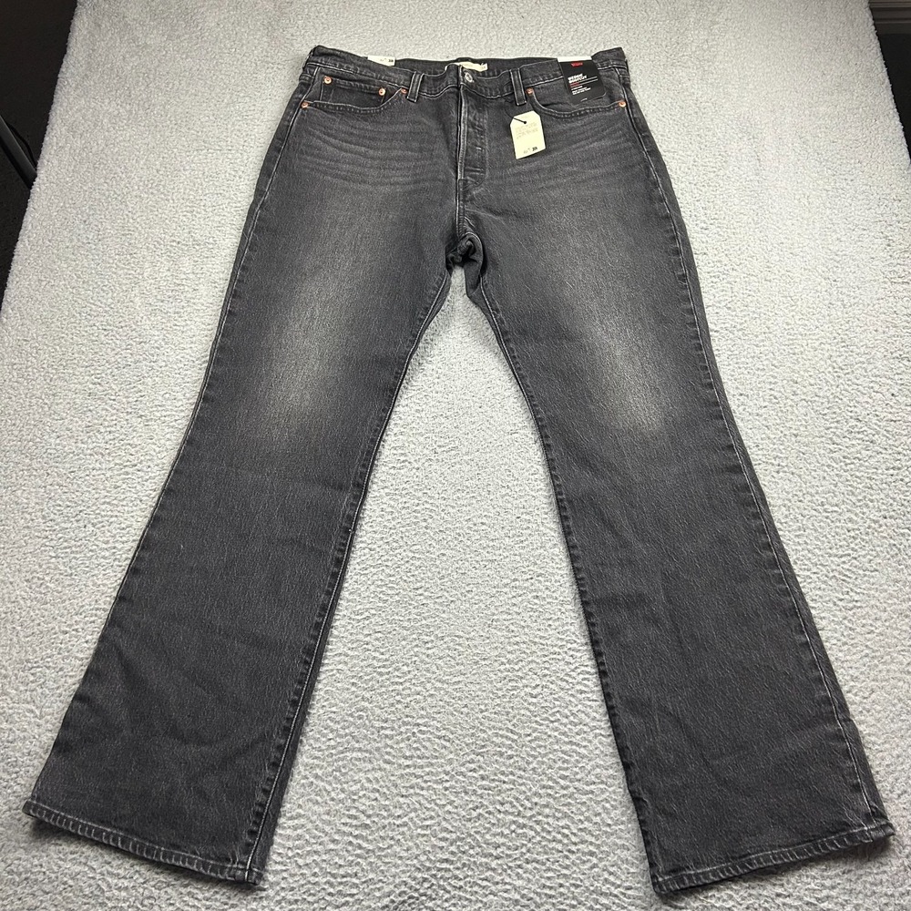 New Levi's Premium Jeans Womens 34x34 Black Wedgie Bootcut High Rise Denim